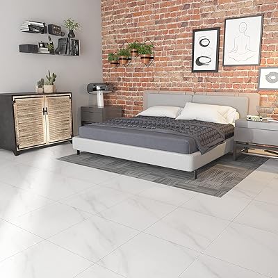 Buy Chichome White Floor Tile Peel And Stick 6 Pcs Flooring Tiles Self Adhesive Thick Vinyl Waterproof Non Slip Durable For Bedroom Living Room Bathroom Kitchen 11 8x11 8 Inch Online In Poland B08xmc5dkv