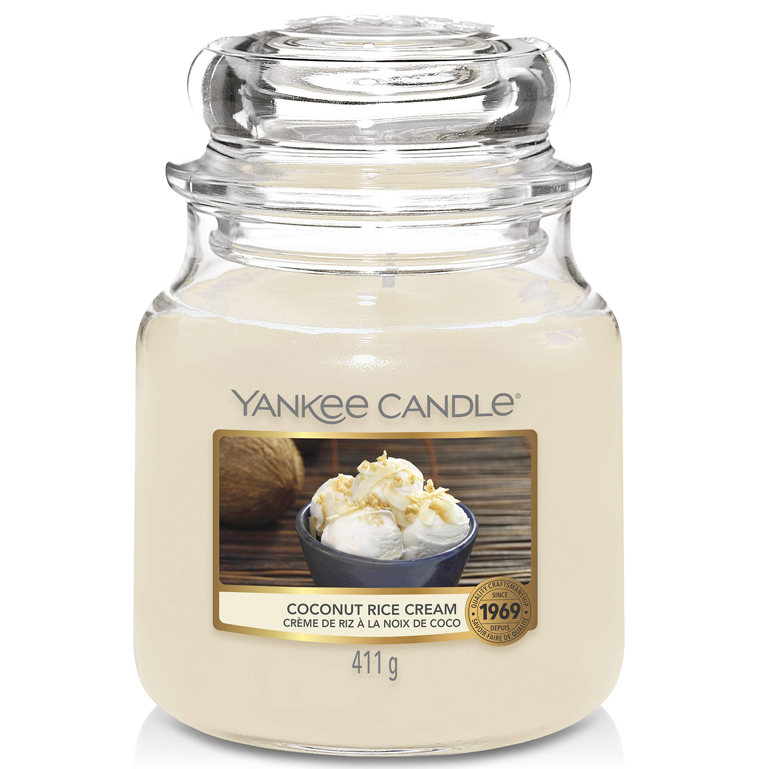 Yankee Candle Scented, Coconut Rice Cream, Medium Jar
