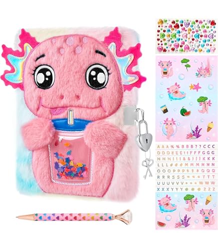 WERNNSAI Diario Secreto De Sirena Con Lentejuelas Reversibles – Incluye Candado, Bolígrafo, Pulsera Y Llavero, Ideal Para Niñas