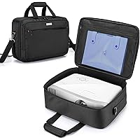 CURMIO Projector Case with Inner Divider, Projector Carrying Bag Compatible with Most Major Projector, Bag Only, Black (Paten