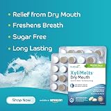 XyliMelts Dry Mouth Relief Discs Unflavoured 80 Count – Overnight Moisture view 3