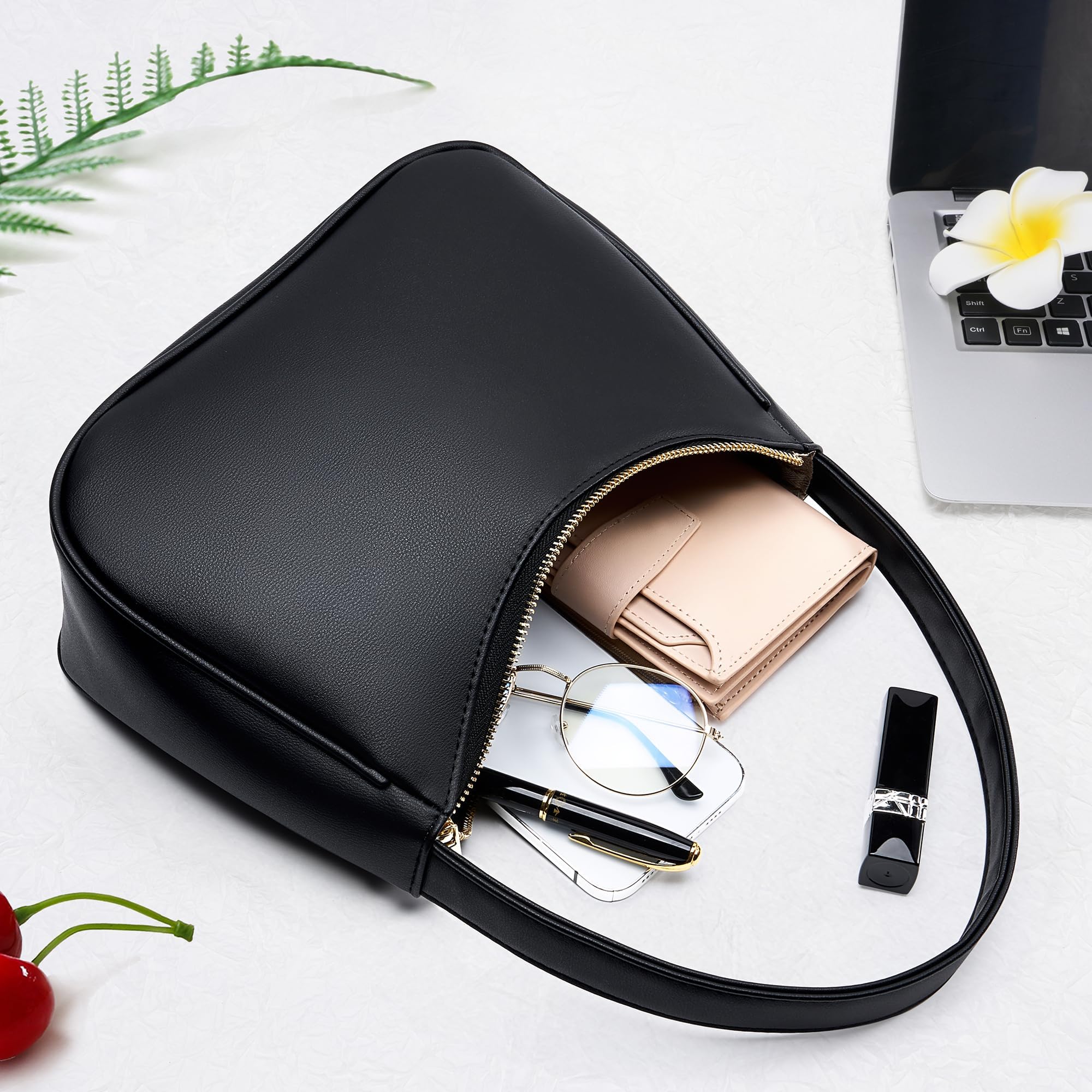 Chelmon Women's Shoulder Bags, Small Hobo Tote Elegant Clutch Purse with Zipper Closure