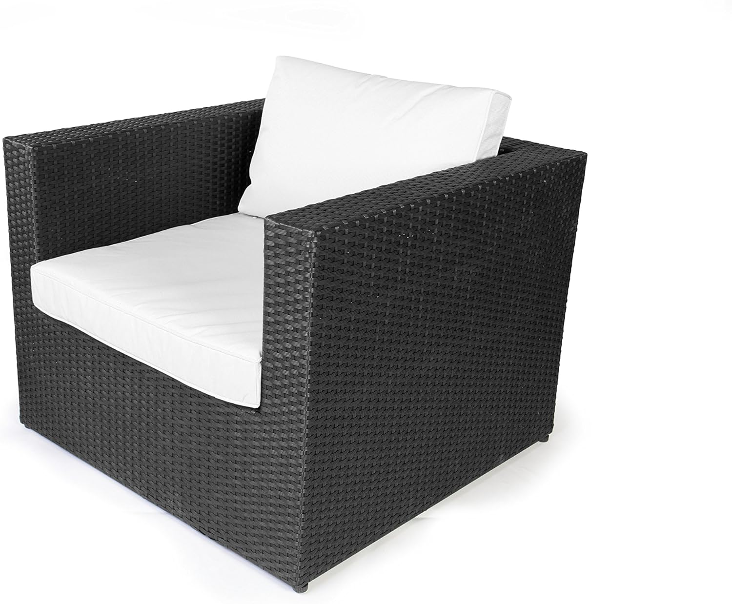 Amazon De Vanage Hamburg Gartenmobel Set Xxxl Mit Kissenbezugen Zum Wechseln In Weiss Und Anthrazit Schwarz