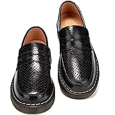 Hafomcel Women's Penny Loafers Breathable Perforated Loafers for Women