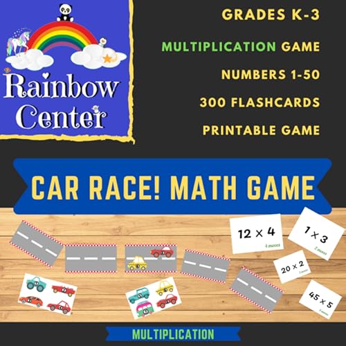 Car Race Math Game Multiplication Grades K 3 Using Number Combinations 1 50