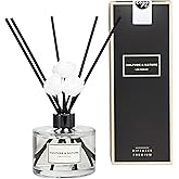 CULTURE & NATURE Reed Diffuser Set 6.7oz (200ml) White Rose Scented Diffuser with Sticks Home Fragrance Reed Diffuser for Bathroom Shelf Decor