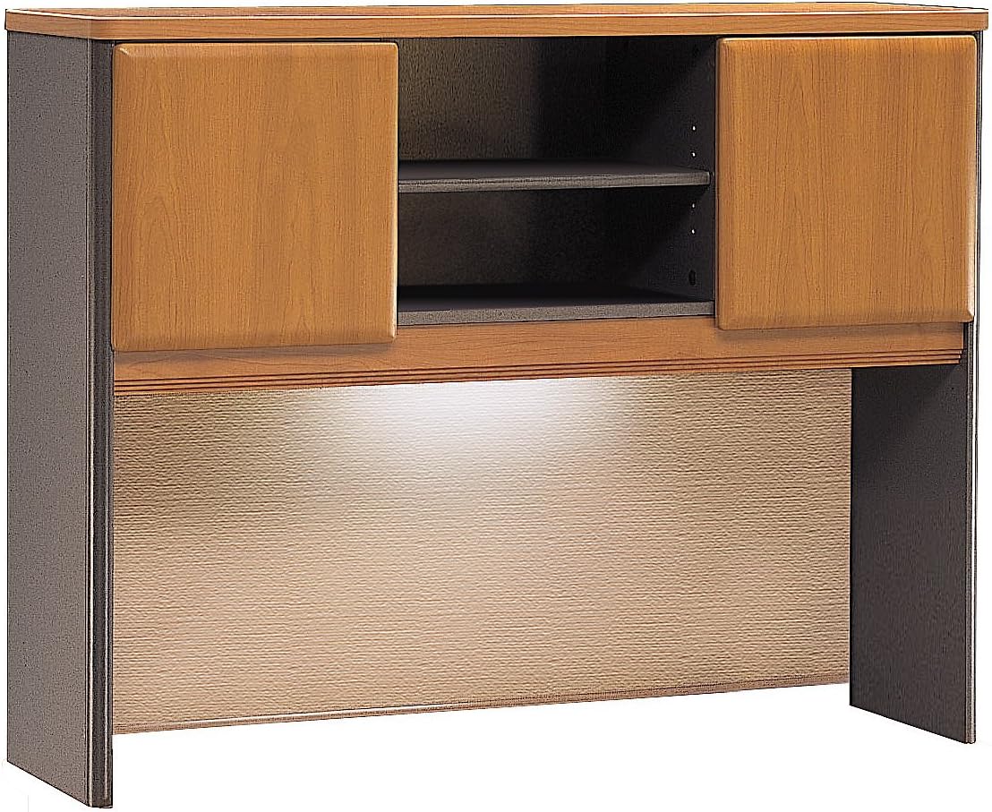 Bush Business Furniture Series A Collection 48W Hutch in Natural Cherry/Slate