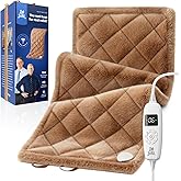 BOB AND BRAD Far Infrared Heating Pad, FSA-HSA Eligible Weighted Electric Heat Pad for Back, Period Cramps & Muscle Pain, 6 Heat Levels, Adjustable Belt, Auto-Off & Moist Heat Therapy, Large 12x24