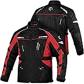J.A.G. Touring Motorcycle Jacket for Men, Dual Sports Water Resistant Adventure Riding Jacket with Cordura Fabric & CE Armor