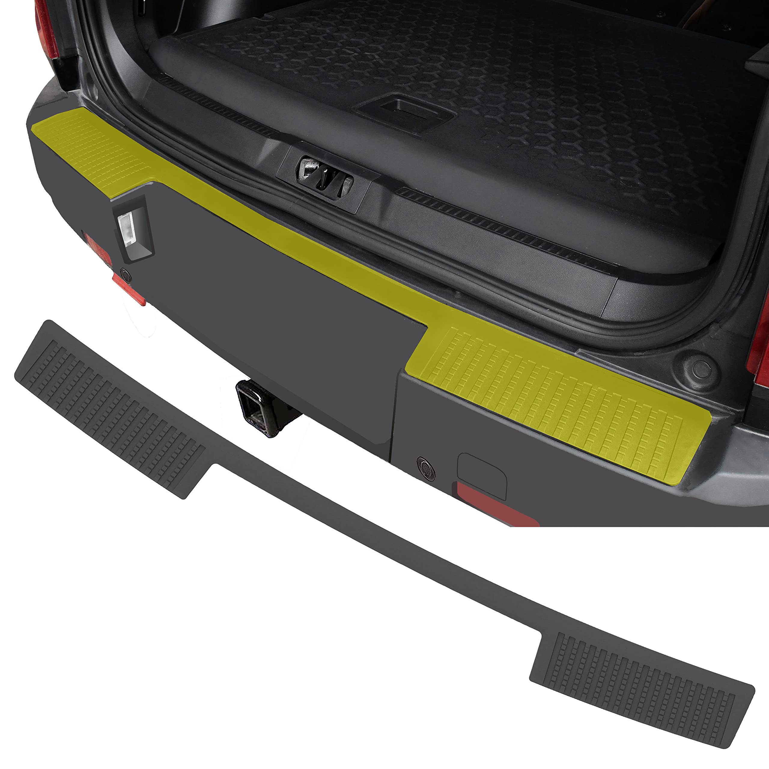 Photo 1 of KEWISAUTO Rear Bumper Protector for Bronco Sport 2021-2024, TPE Trunk Back Bumper Guard Protector Tailgate Pad Mat for Ford Bronco Sport 2021 2022 2023 2024 Accessories