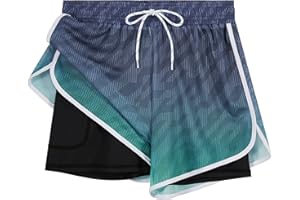 APTRO Women's Casual Swim Shorts Quick Dry Board Shorts Beach Swimwear with Compression Liner