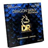 DR Strings Bass Guitar Strings | DRAGON SKIN+ Coated Quantum Nickel | DBQM5-45 | Superior Sound with Comfortable Feel &amp; Long Life | 5 String Multi-Scale Medium 45-125 (DBQM5-45)
