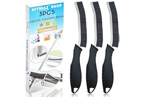 Hiyniaz 3Pcs Crevice Cleaning Brush Tool Grout Brush Cleaning Supplies, Home Essentials Bathroom Multifunctional Gap Scrub Hard Bristle Brushes for Household Use (Black Cleaning Brush-A)