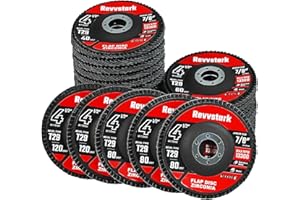 Revvstark Flap Discs Mixed Grit 40/60/80/120, 4 1/2 x 7/8-Inch Flap Sanding Disc, T29 Zirconia Abrasive Grinding Wheel 4-1/2 in for Metal, Stainless Steel (30 Pack)