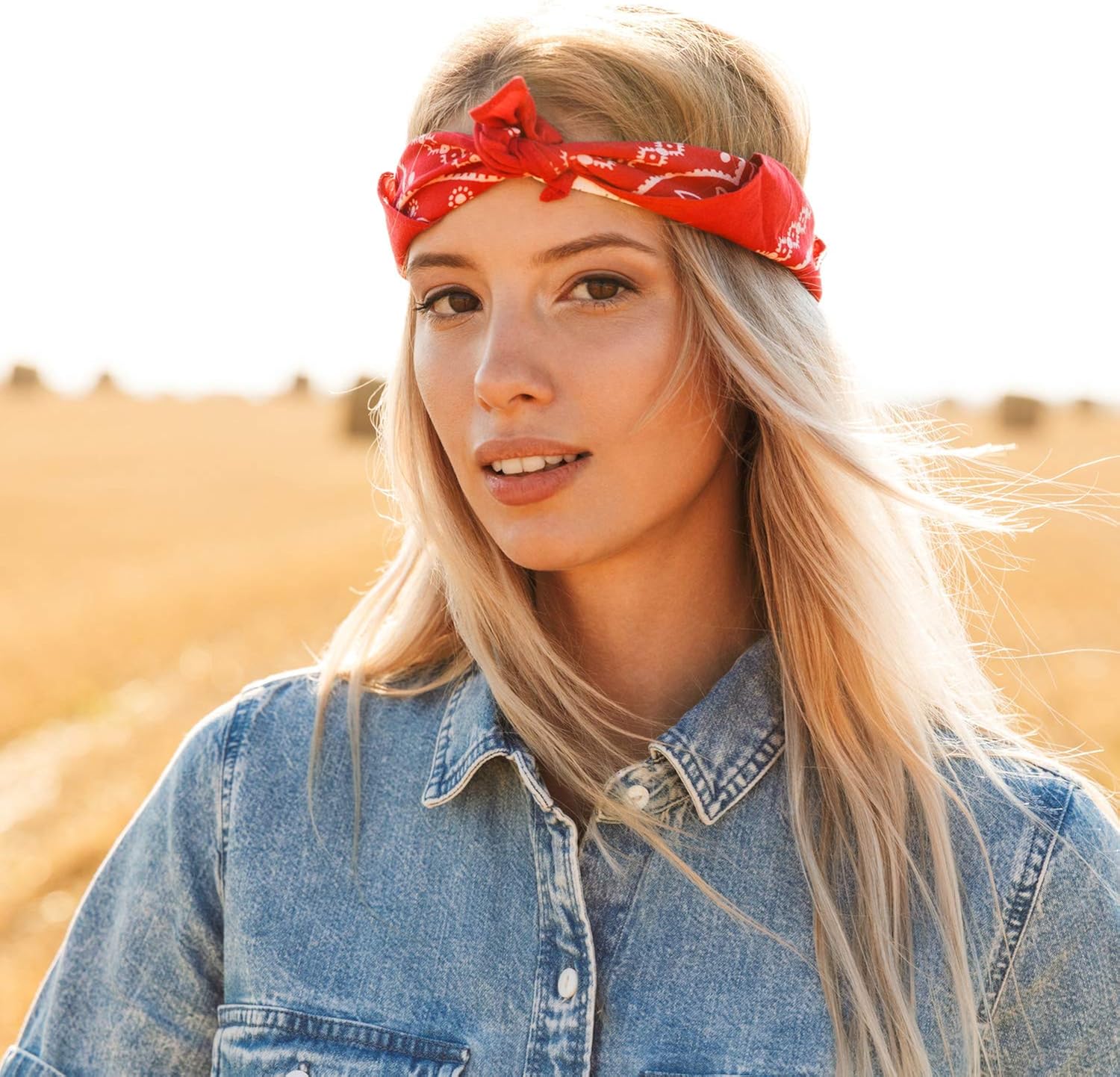 Blulu 6 Pcs Mixed Color Neon Color Cowboy Bandanas for Men Women Assorted Paisley Pattern Handkerchiefs 22 x 22 Inch Kids Headwrap Scarfs - Image 3