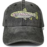 Shenbors Embroidered Rainbow Trout Fish Hats