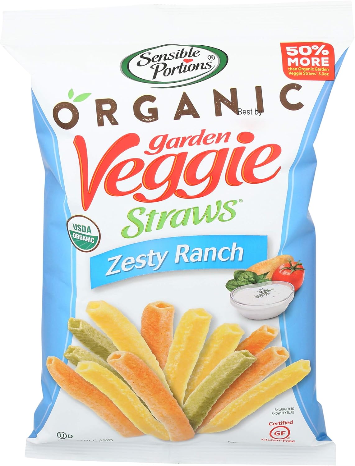 Sensible Portions, Straws Veggie Ranch Organic, 5 Ounce