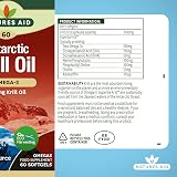 Natures Aid Krill Oil 500mg 60 Softgels High Omega-3 EPA DHA Astaxanthin view 6