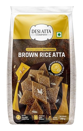 DESI ATTA Brown Rice Atta PP 200g (Pack of 2)