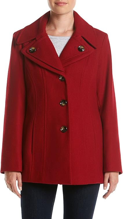 london fog red raincoat