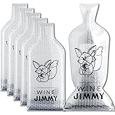 JIMMY THE FOX | Reusable Wine Bags for Travel | 6-Pack | Durable Triple-Layer Bottle Protector Sleeve | Leak-Proof & Impact-Resistant | Airplane & Cruise Luggage | Wine Lover Gifts - Wine Jimmy