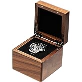 COSISO Single Walnut Wooden Watch Box Watch Storage Travel Case Organizer for Men and Women Wristwatch Display Box Holder