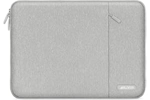 MOSISO Laptop Sleeve Bag Compatible with Laptop 16 inch, Polyester Vertical Case with Pocket, Gray