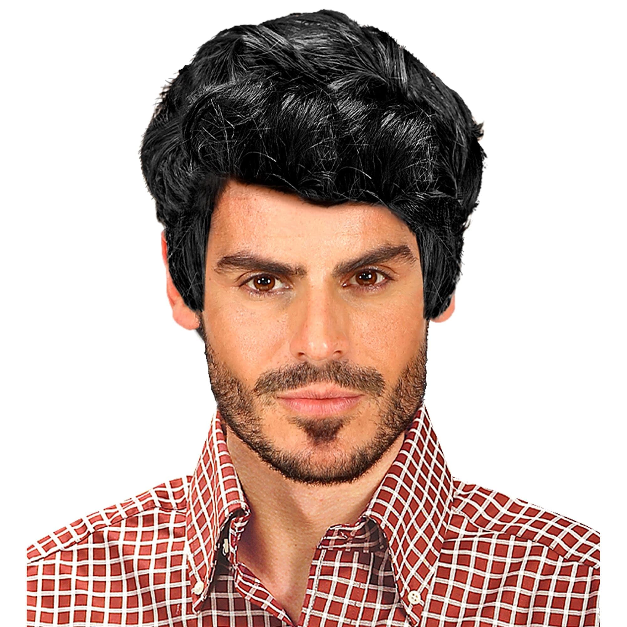 Rick Black Wig for Hair Accessory Fancy Dress