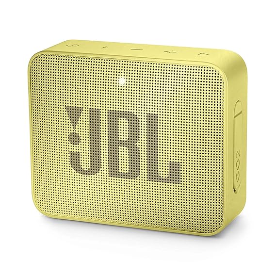 JBL GO 2 kleine Musikbox in Gelb – Wasserfester, portabler Bluetooth-Lautsprecher mit Freisprechfunktion – Bis zu 5 Stunden M