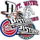 Desert Cactus Detroit Pistons Sticker NBA Officially Licensed Vinyl Decal Laptop Water Bottle Car Scrapbook (Vintage T2-B)