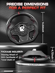 TESFEEL Hydro-Dip Carbon-Fiber Steering Wheel for