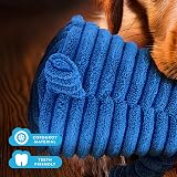 Zappi Co Blue Elephant Plush Dog Toy with Squeaker – Corduroy, Squeaky view 6