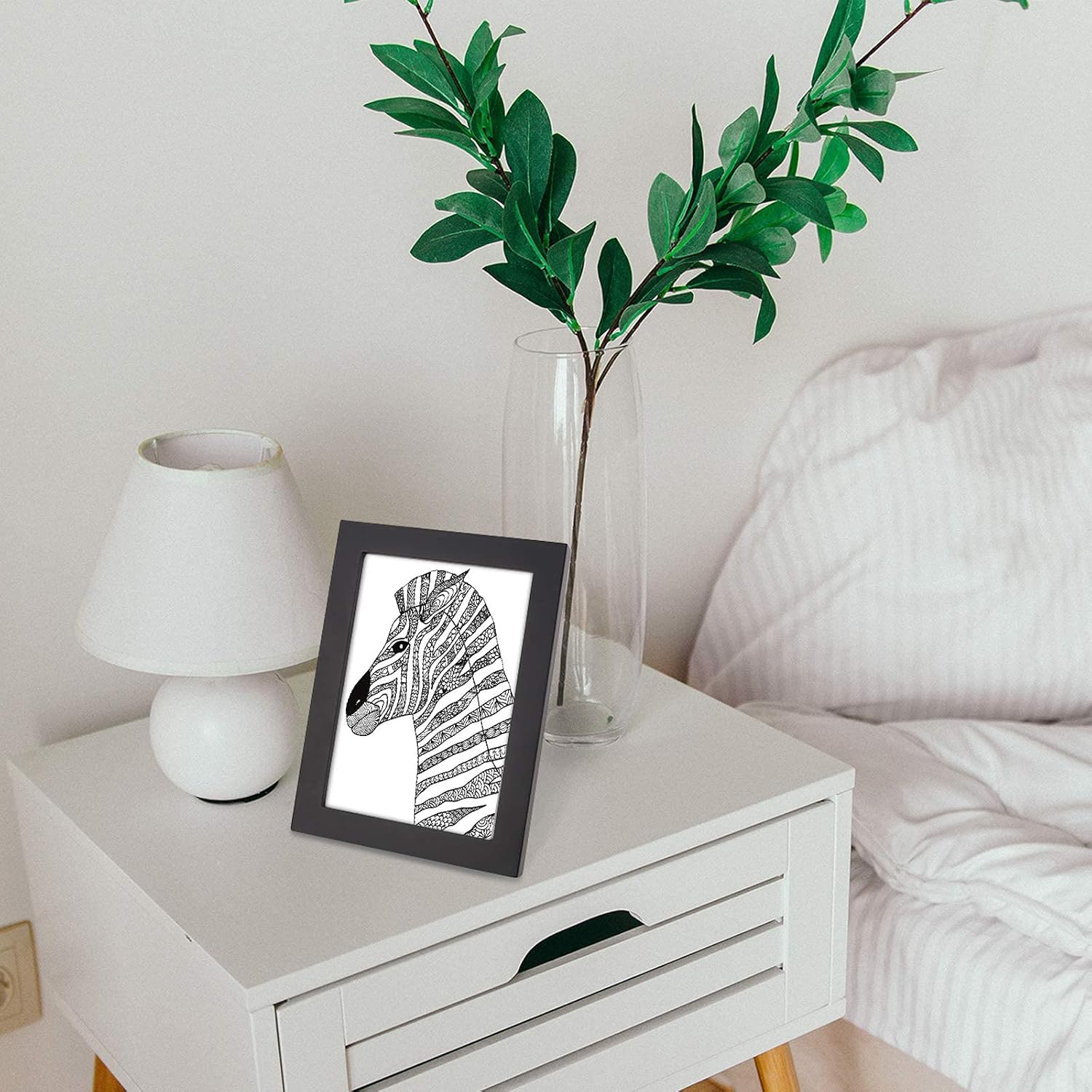 Dedoot 5x7 Picture Frames Set of 2, Black Photo Frames for Wall and Tabletop, Rectangle Wooden Picture Frames Set -