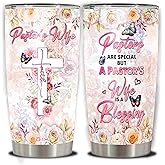 WAZONE Pastor's Wife Tumbler 20oz Stainless Steel Insulated Thermal Cup Travel Coffee Mug Appreciation Day Thank You Gifts Unique Christian for Women Christmas