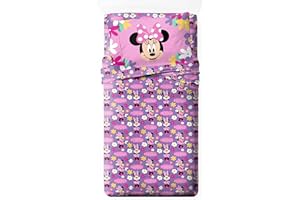 Jay Franco Kids Sheet Set with Fitted, Flat Sheets & Pillow Cover - Ultra-Soft Bedding with Pillowcase for Room Decor, Purple - Minnie Mouse, 3 Piece Twin