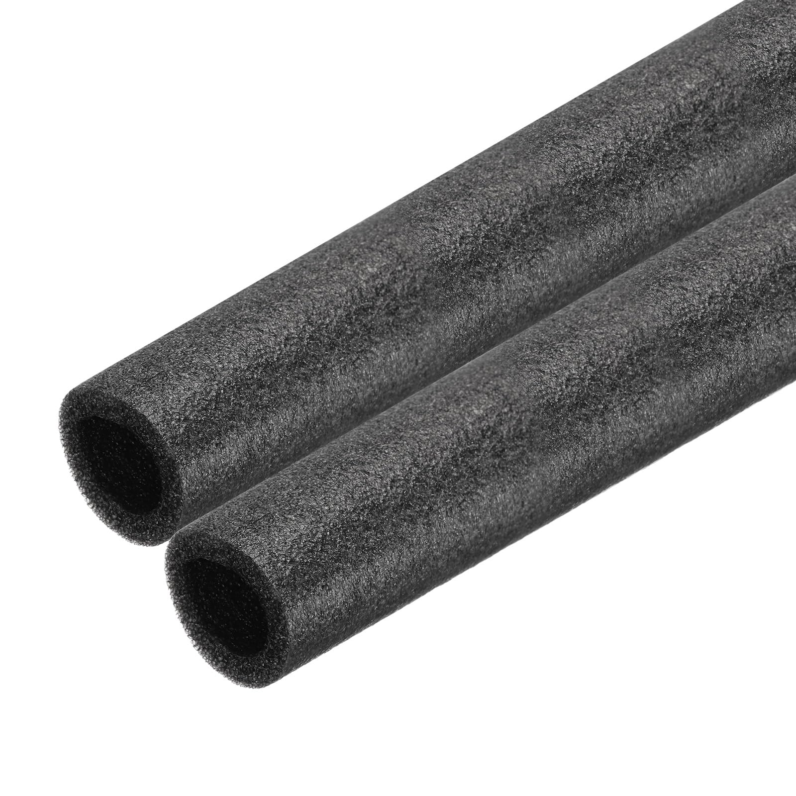 Rebower 2pcs Pipe Insulation Foam Tube 25x40mm 2ft Heat Preservation Foam Pipe [for Copper Water Pipe Freeze Protection] - Black