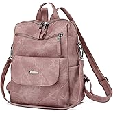 ROOSALANCE Backpack Purse for Women, Women Backpack Purse Small Leather Waterproof Anti-theft Shoulder Bags Handbags Ladies