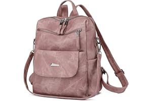 ROOSALANCE Backpack Purse for Women, Women Backpack Purse Small Leather Waterproof Anti-theft Shoulder Bags Handbags Ladies