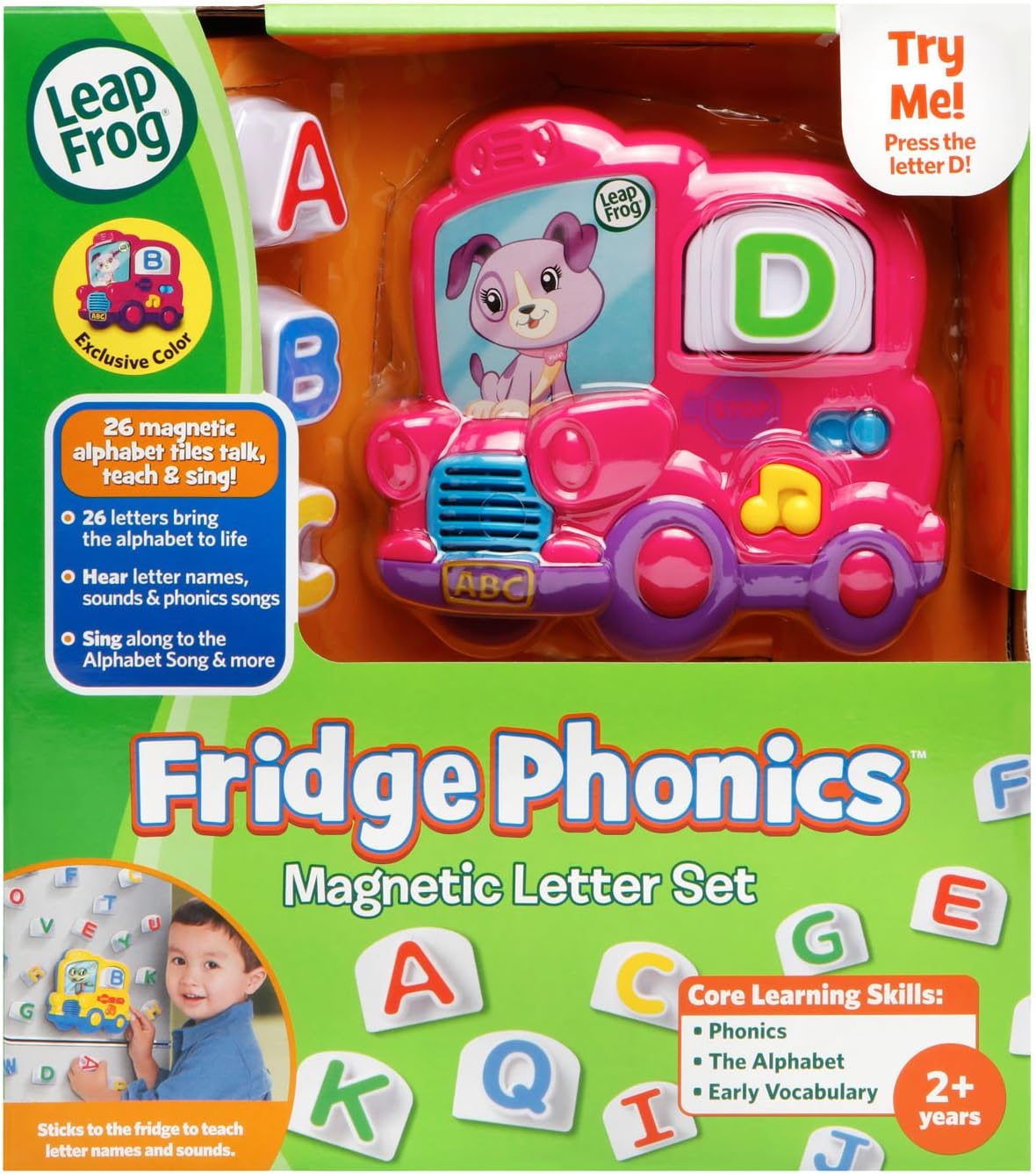 LeapFrog Fridge Phonics Magnetic Letter Set, Pink: Toys & Games
