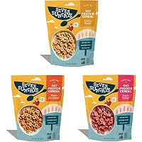 Seven Sundays Little Crispies Cereal, High Protein, Gluten-Free Kids Snack & Breakfast – Made With Real Ingredients, No Sugar Alcohols – Healthy Alternative For Breakfast (8 Ounce (Pack Of 3), Honey Almond