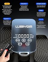 LUBBYGIM Under Desk Elliptical Machine, Motorized, 12-Speed, Quiet view 2