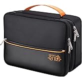 OliviaLiving Electronics Travel Organizer, Double Layer Cable Organizer Bag Waterproof Electronics Accessories Storage Bag for Charger, Phone, Power Bank, Hard Drive, Cord, Tablet