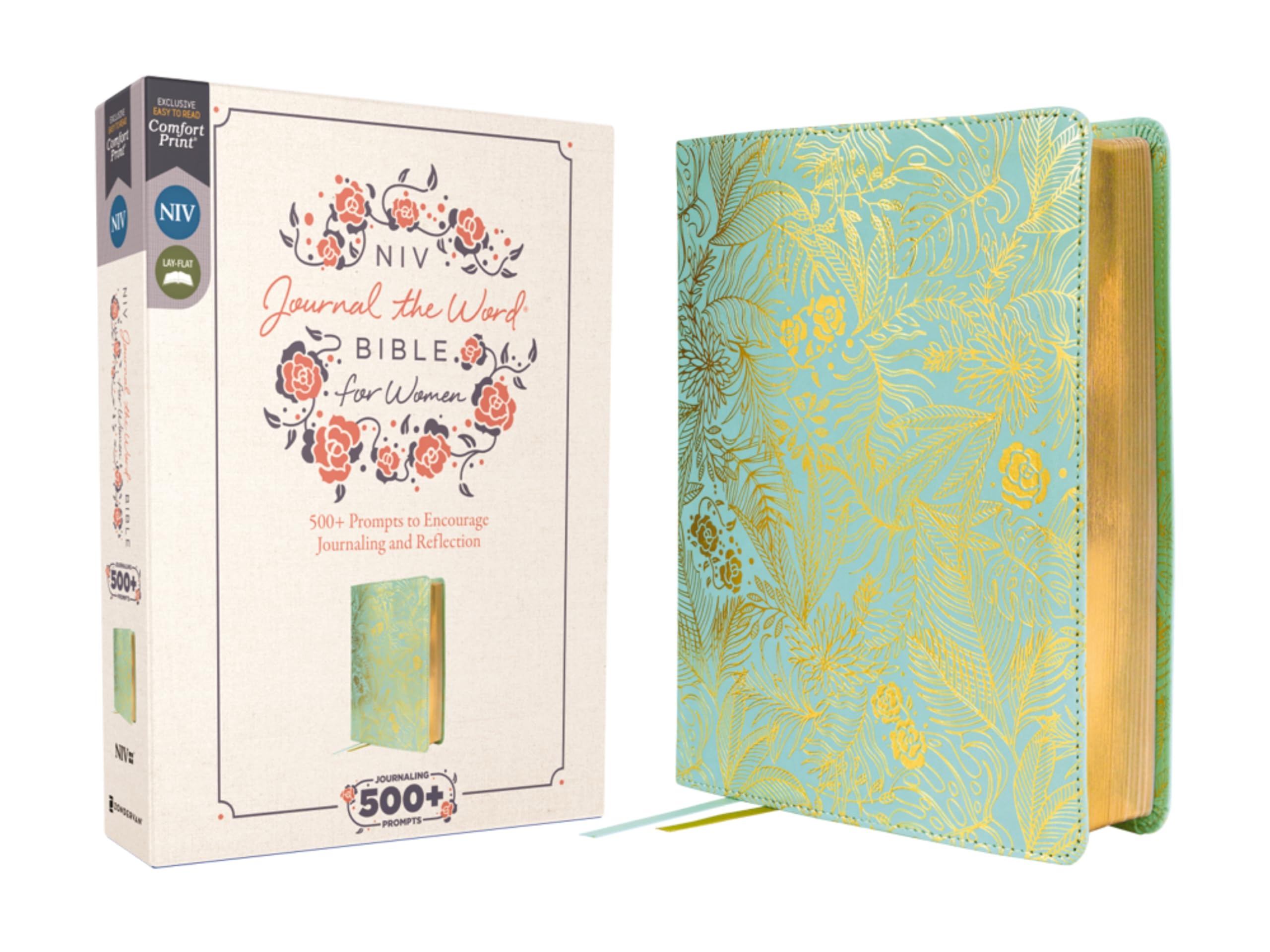 NIV, Journal the Word Bible for Women (Perfect for Note-Taking), Leathersoft, Teal, Red Letter, Comfort Print: 500+ Prompts to Encourage Journaling and Reflection NIV, Journal the Word Bible for Women (Perfect for Note-Taking), Leathersoft, Teal, Red Letter, Comfort Print: 500+ Prompts to Encourage Journaling and Reflection Imitation Leather