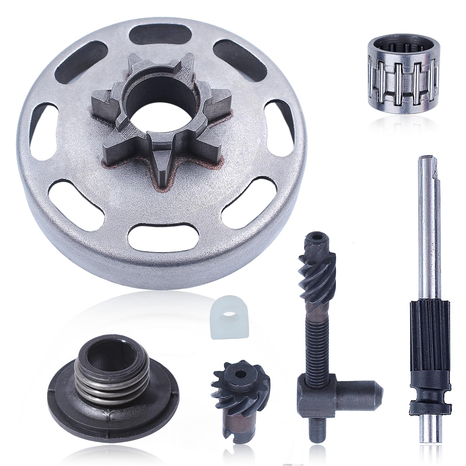 Gubeter .325" 7T Clutch Drum Oil Pump Kit, for Husqvarna 435 435E 440 440E Chainsaw, OEM Part No: 503894701, Replace The OEM with 505441501, 544212402