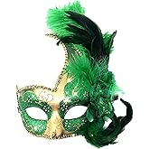 Storm Buy] Women Lady Girls Costume Venetian mask Feather Masquerade Mask Halloween Mardi Gras Cosplay Party Masque For Adult