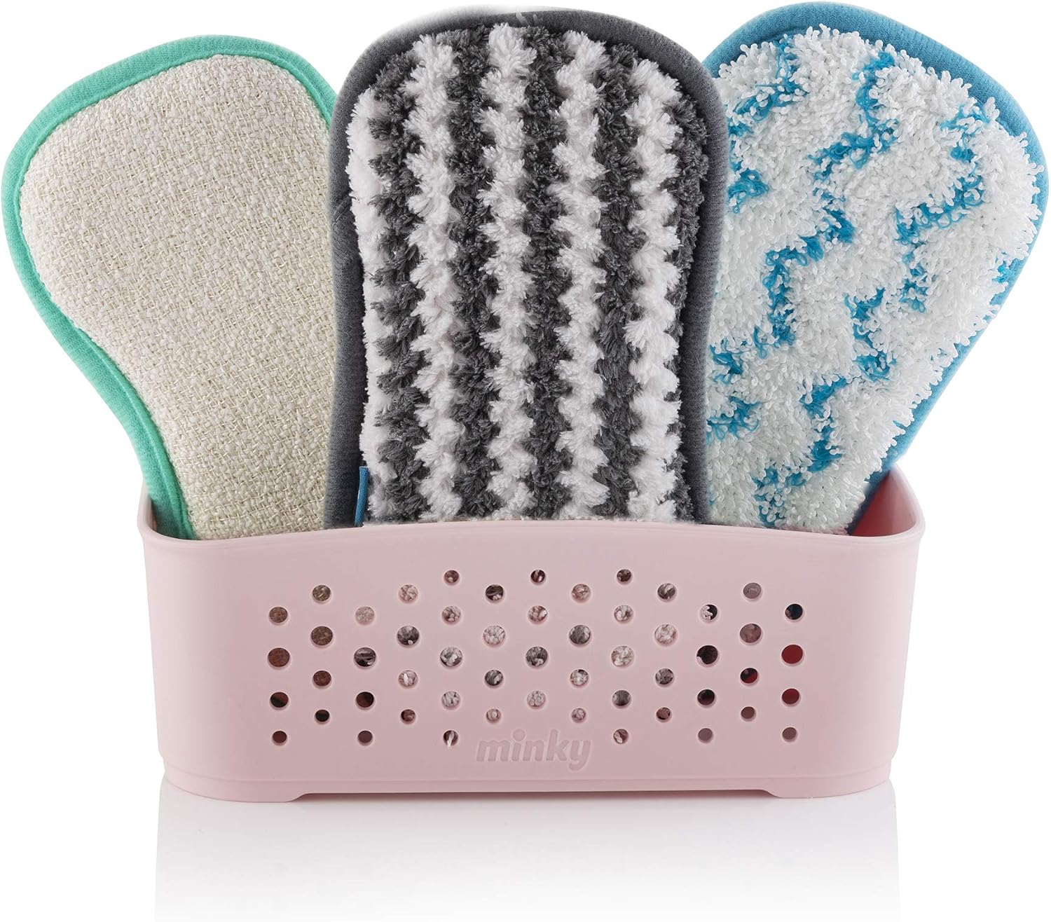 Minky Pink M Cloth Storage Basket Set, 3.15 x 8.07 x 4.13 cm - Image 4