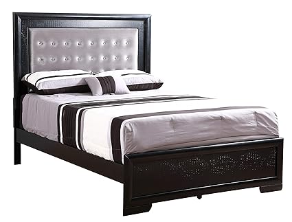 Amazon Com Glory Furniture Kat Full Pearl Black Bed Room