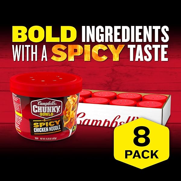 CAMPBELL’S CHUNKY SOUP, SPICY CHICKEN NOODLE SOUP, 15.25 OZ