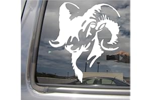RIGHT NOW DECALS Bighorn Sheep - Horn Ram Hunting - Cars Trucks Moped Helmet Hard Hat Auto Automotive Craft Laptop Vinyl Decal Store Window Wall Sticker 01075