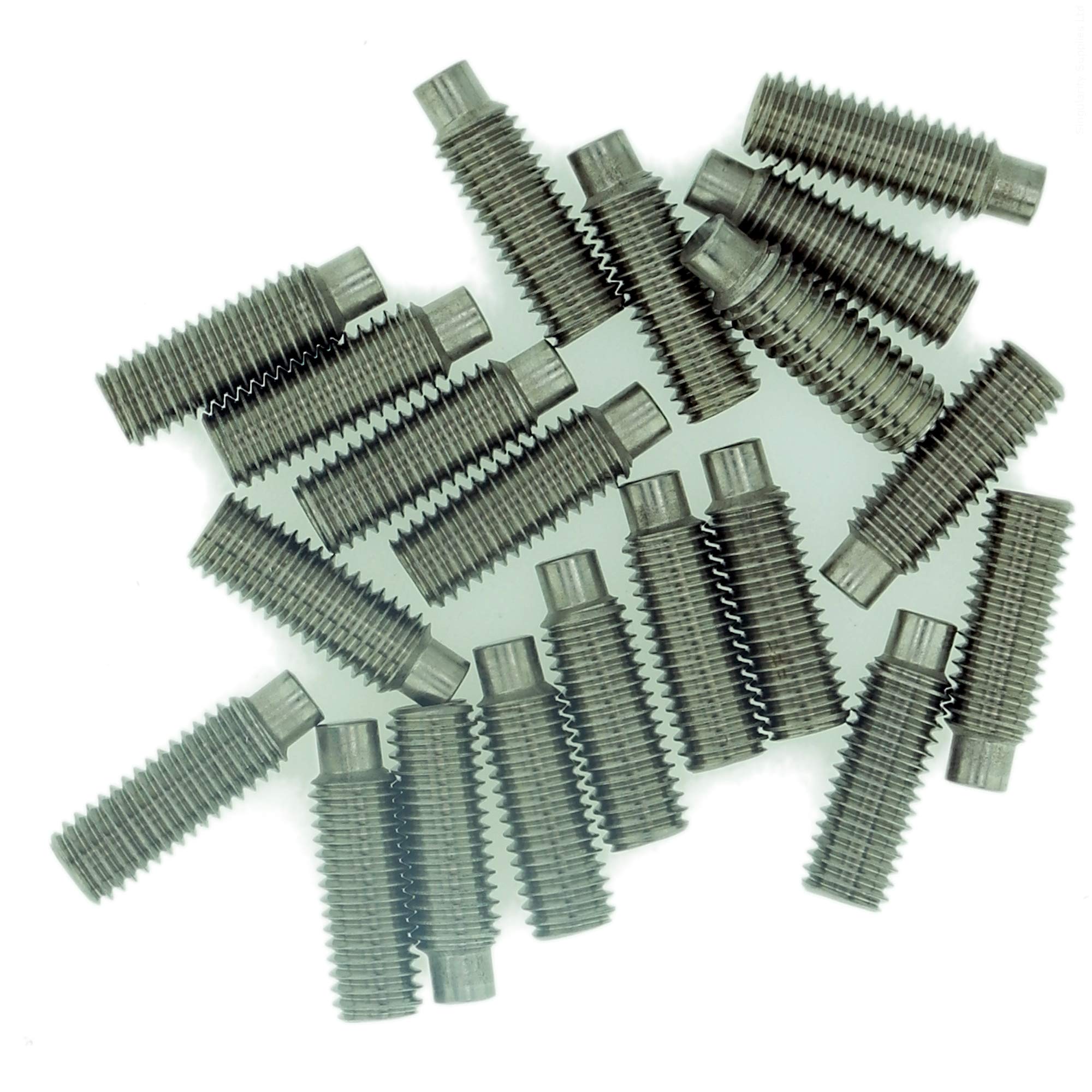 M8 (8mm x 10mm) Hex Socket Grub Screw (Dog Point) - Stainless Steel (A2) (Pack of 20)